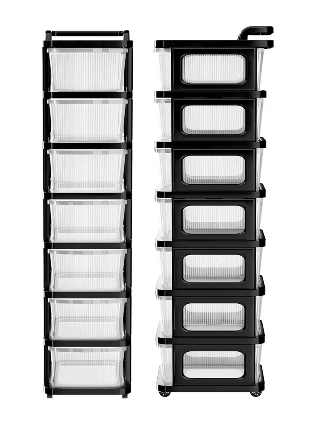 Handle Drawer Black Transparent - 7 Layer
