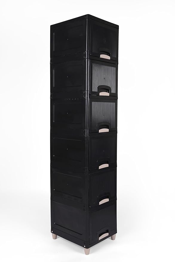 Megnet - Black Modular Cabinet Store Oraganizer - 6 Layer