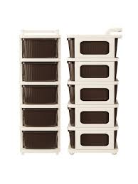 Handle Drawer Ivory Brown - 5 Layer