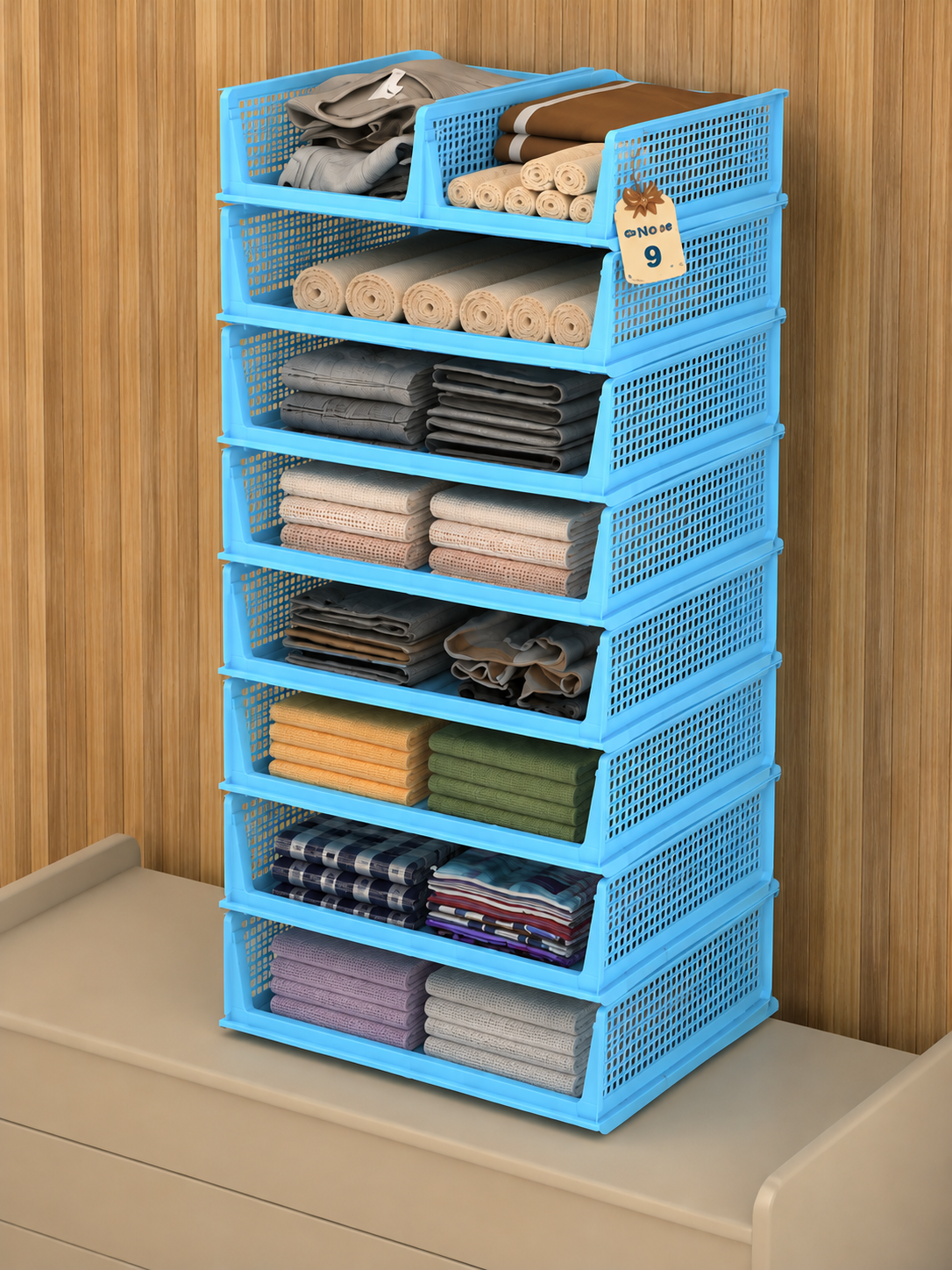 Cloth Rack / Shirt Track - Blue - 10 Layer
