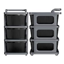 Handle Drawer Grey Black - 3 Layer