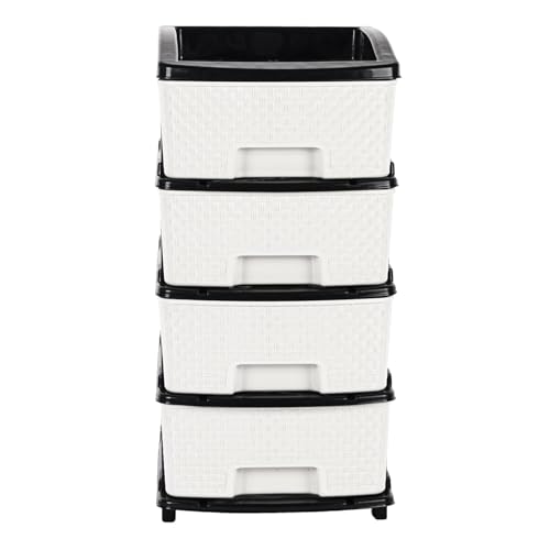 Black & White Modular Drawer - 4 Layer