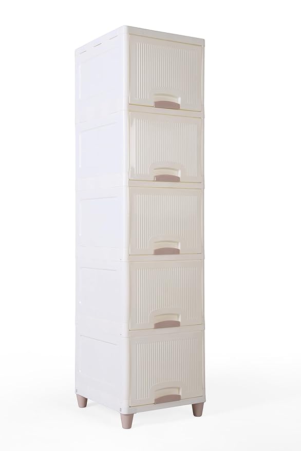 Megnet - White Modular Cabinet Store Oraganizer - 5 Layer