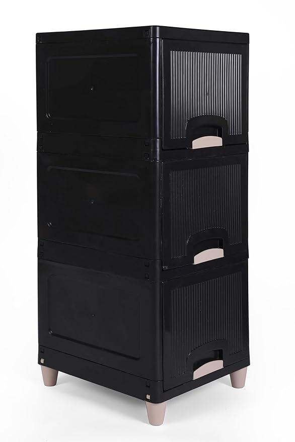 Megnet - Black Modular Cabinet Store Oraganizer - 3 Layer
