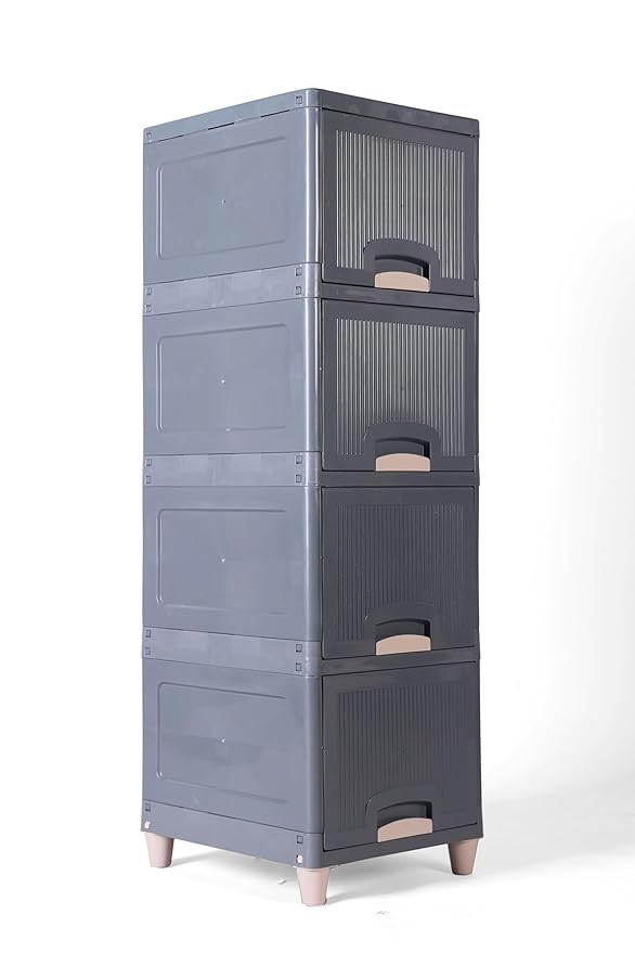 Megnet - Grey Modular Cabinet Store Oraganizer - 4 Layer