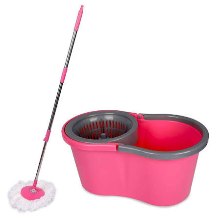 Spin Mop Set Plastic Stainer - Pink