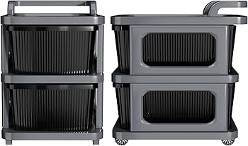Handle Drawer Grey Black - 2 Layer