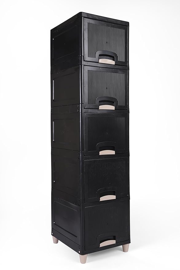 Megnet - Black Modular Cabinet Store Oraganizer - 5 Layer