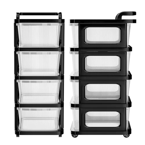 Handle Drawer Black Transparent - 4 Layer